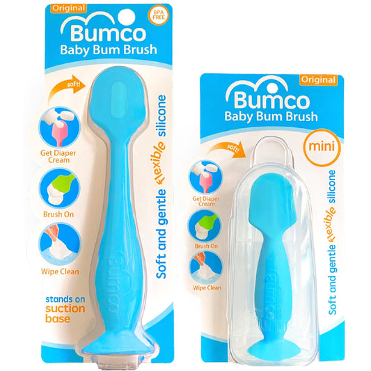 Bumco Baby Bum Brush & Mini Diaper Cream Spatula with Case BPA-Free Soft Diaper Applicator, Mom-Invented Diaper Bag Essential