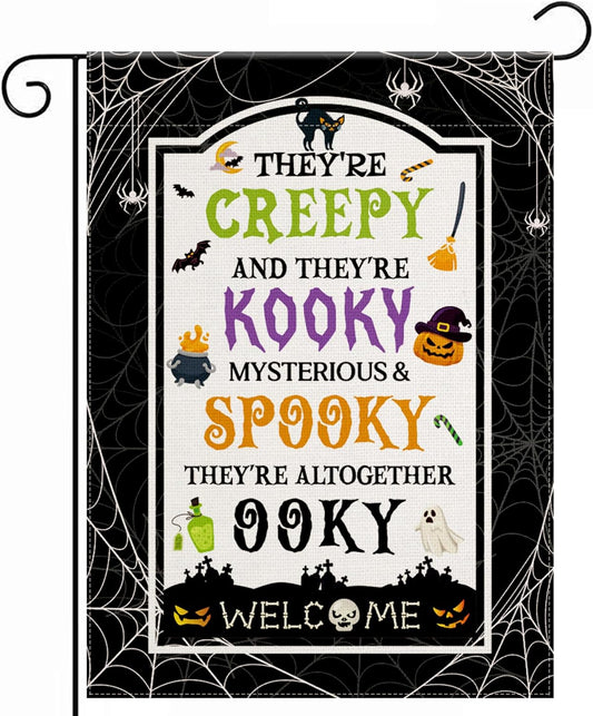 12×18 in Pumpkin Welcome Garden Flag Double-Sided Halloween Decor | USA Decoration®