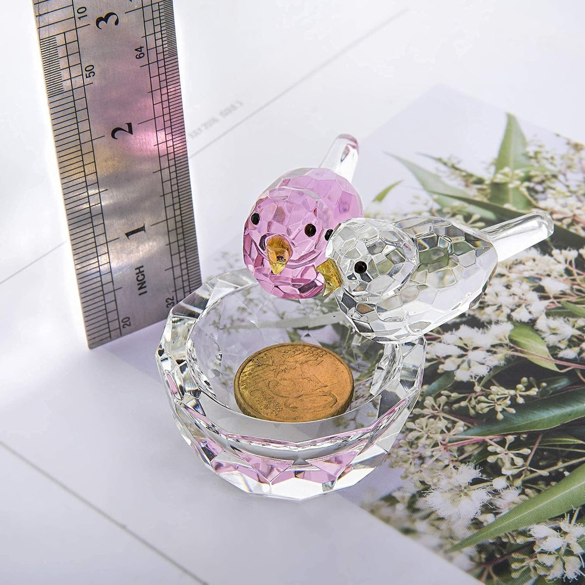3.3'' Crystal Bird Figurine Collectible Art Glass Animal Gifts for Women