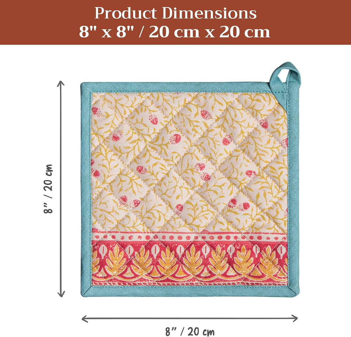Maison d' Hermine Pot Holders 100% Cotton Potholders (8" x 8", Pack of 2)