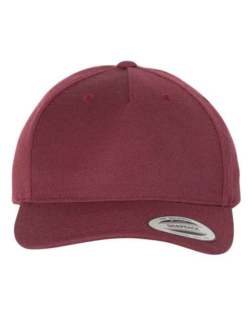 Premium Five-Panel Curved Visor Snapback Cap | USA Decoration