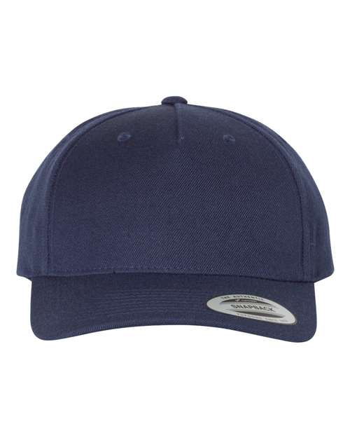 Premium Five-Panel Curved Visor Snapback Cap | USA Decoration