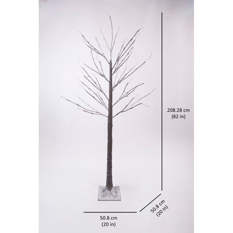 82in Black Tree with 120 Warm White LED Lights and 8 Lighting Functions