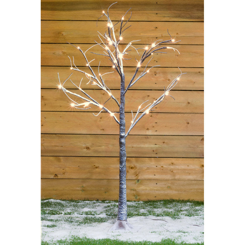 82in Black Tree with 120 Warm White LED Lights and 8 Lighting Functions