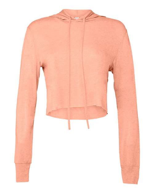 Women’s Triblend Crop Long Sleeve Hoodie | USA Decoration