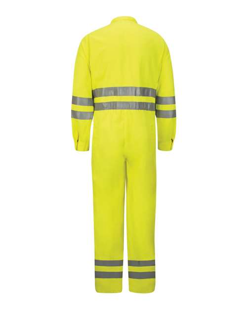 Hi-Vis Deluxe Coverall with Reflective Trim - CoolTouch® 2 - 7 oz. - Tall Sizes | USA Decoration