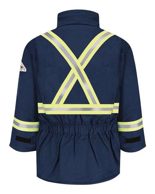 Deluxe Parka With Reflective Trim - EXCEL FR® ComforTouch - Long Sizes | USA Decoration