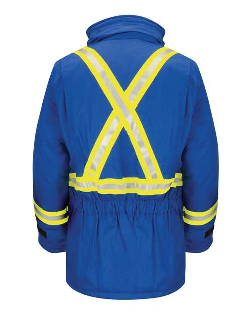 Deluxe Parka With Reflective Trim - EXCEL FR® ComforTouch - Long Sizes | USA Decoration