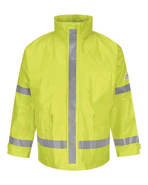 Hi-Visibility Flame-Resistant Rain Jacket | USA Decoration