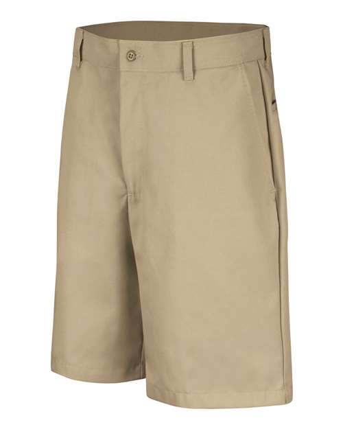 Cotton Casual Plain Front Shorts - Extended Sizes | USA Decoration