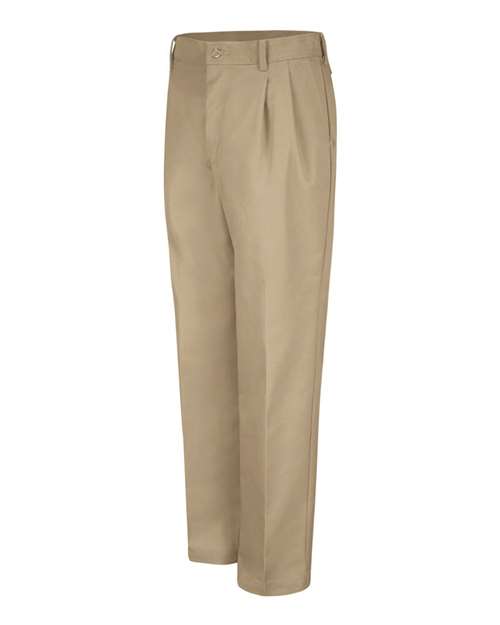 Pleated Twill Slacks - Odd & Extended Sizes | USA Decoration
