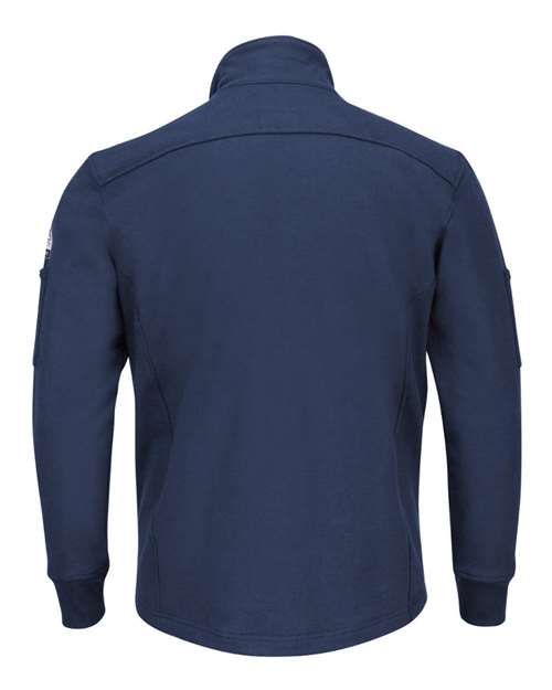 Zip Front Fleece Jacket-Cotton /Spandex Blend - Tall Sizes | USA Decoration