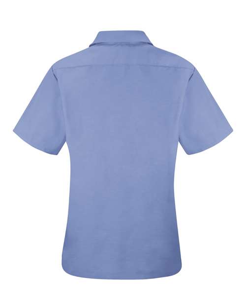 Women's Short Sleeve Specialized Pocketless Work Shirt | USA Decoration