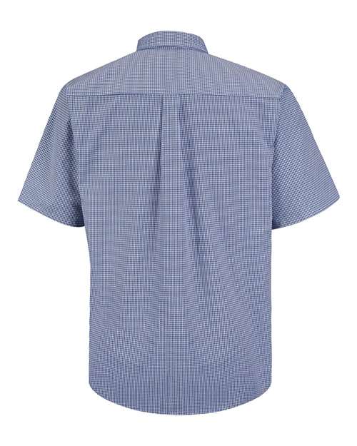 Mini-Plaid Uniform Short Sleeve Shirt - Tall Sizes | USA Decoration