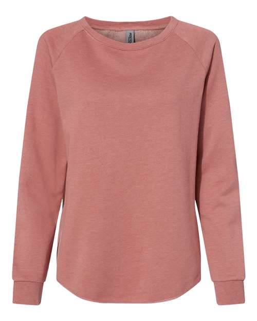 Women's California Wave Wash Crewneck Sweatshirt | USA Decoration