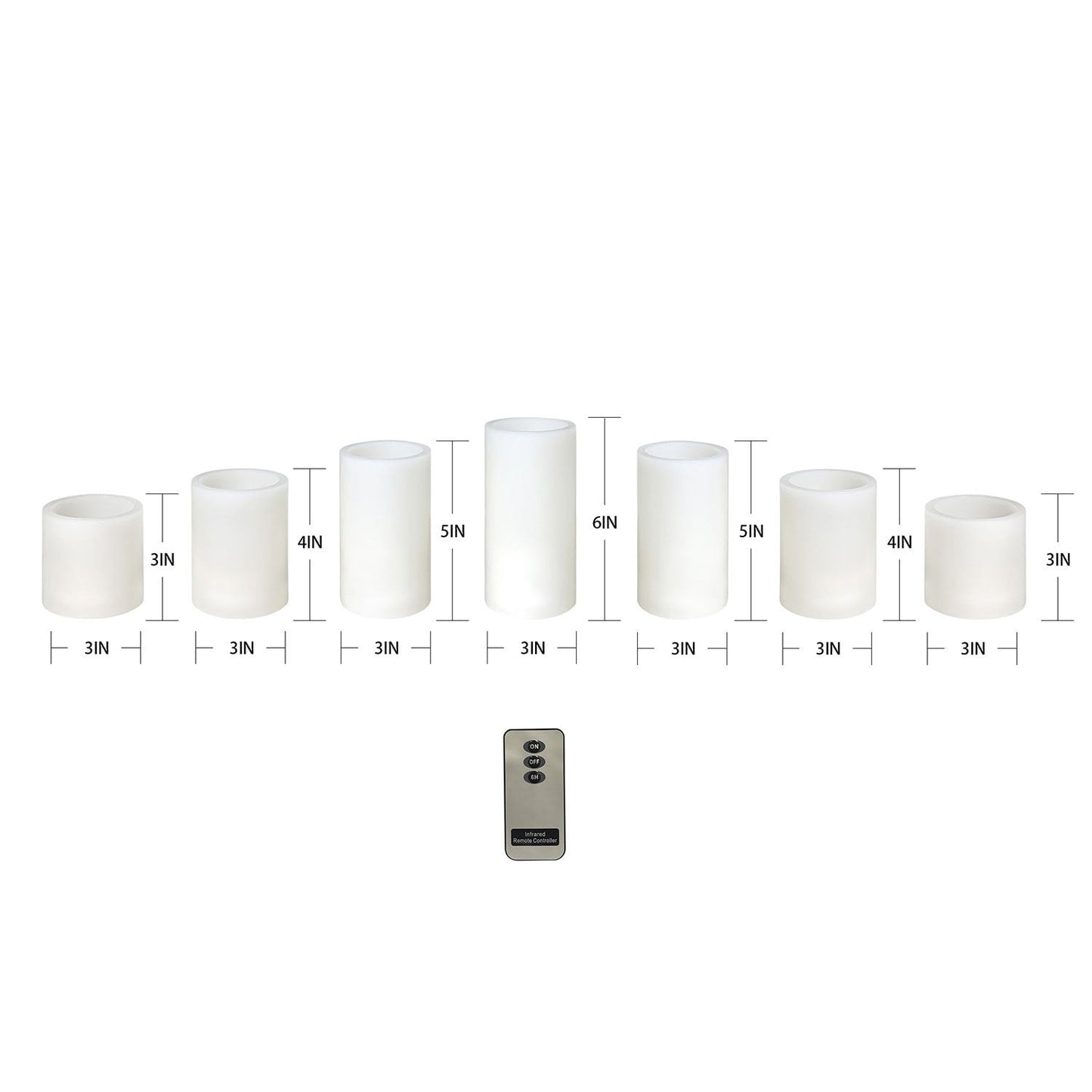 Member's Mark Flameless LED Wax Candles, 7 pc. | USA Decoration®