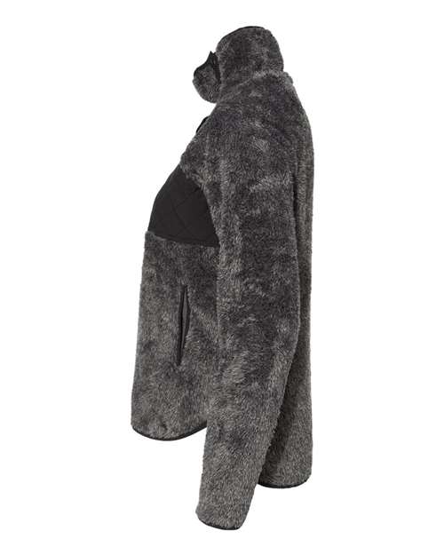 Women's Quilted Fuzzy Fleece Pullover | USA Decoration