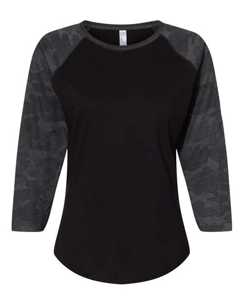 Women's Baseball Fine Jersey Three-Quarter Sleeve Tee | USA Decoration