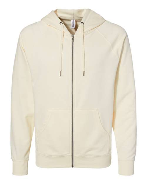 Icon Lightweight Loopback Terry Full-Zip Hooded Sweatshirt | USA Decoration
