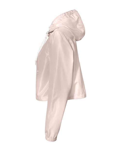 Women's Lightweight Quarter-Zip Pullover Crop Windbreaker | USA Decoration