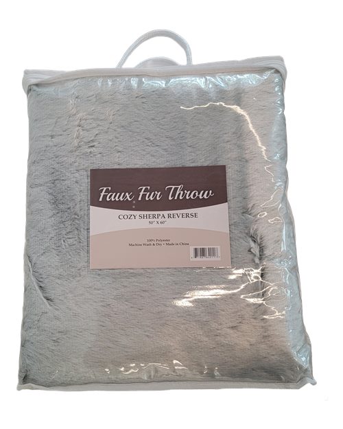 Alpine Fleece Faux Fur Throw Blanket