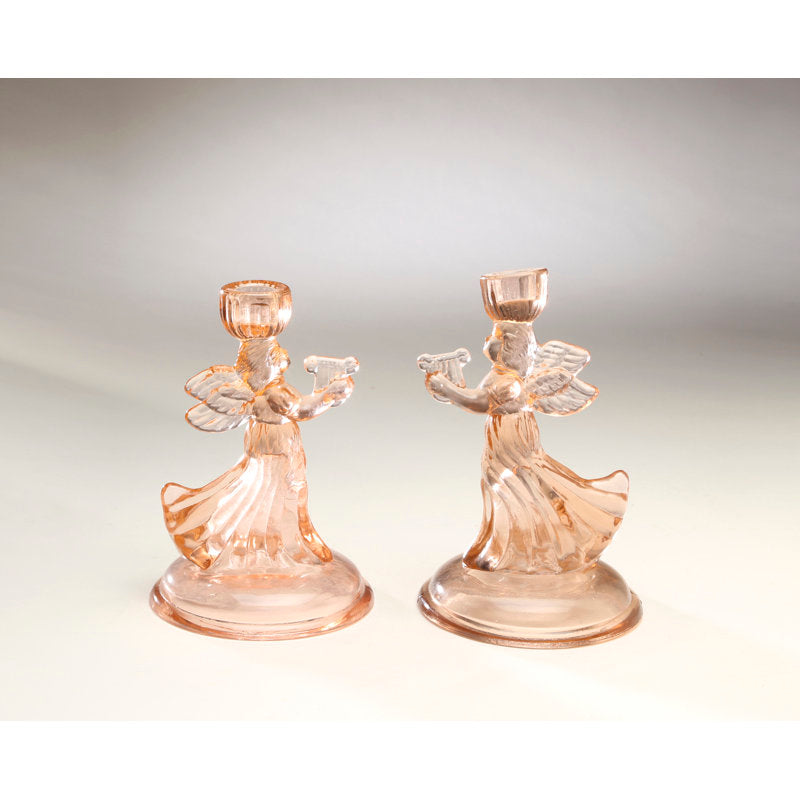 8" Angel Glass Candlestick