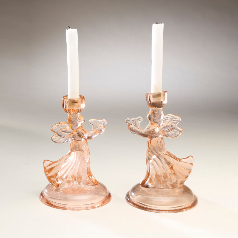 8" Angel Glass Candlestick