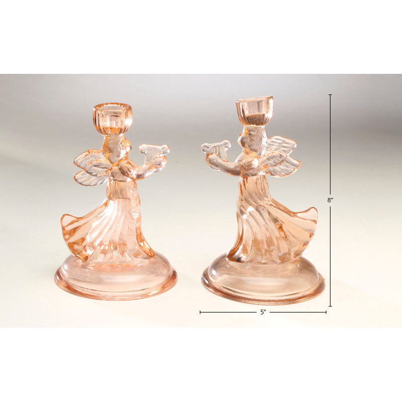 8" Angel Glass Candlestick