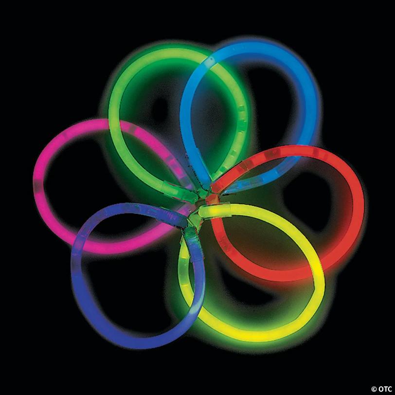 8" Bulk 50 Pc. Glow Bracelet Assortment