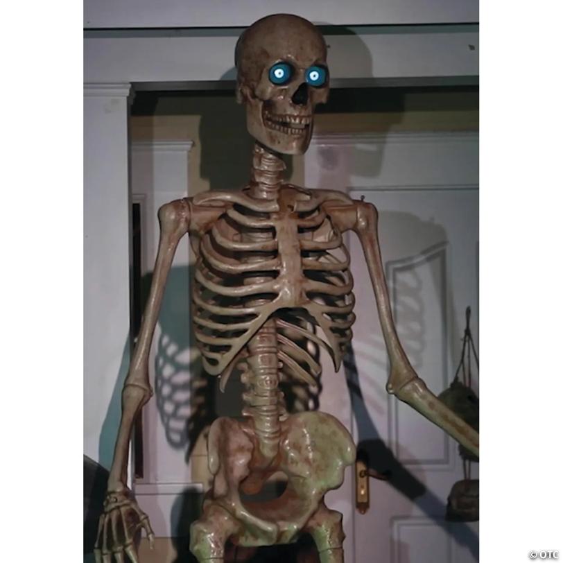 8 Ft. Towering Skeleton with Projection Eyes Halloween Decoration