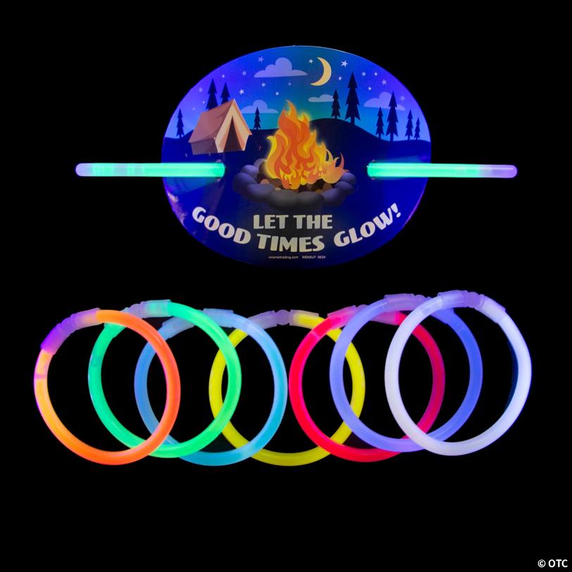 8" Let the Good Times Glow Bracelets with Card for 48