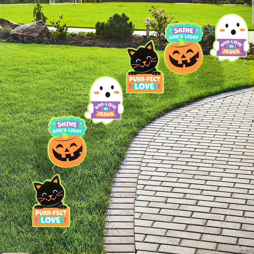 8" - 11" Religious Halloween Character Yard Signs - 6 Pc.
