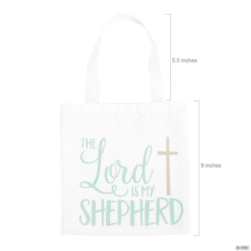 8" x 8" Small Religious Canvas Tote Bags - 12 Pc.