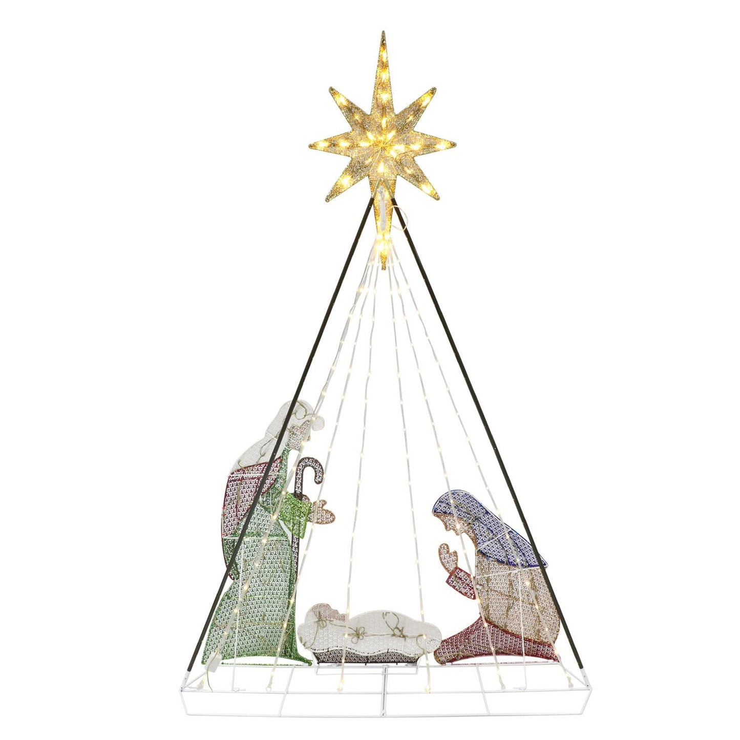 Member's Mark 6' Pre-Lit Nativity Scene with Chasing Light | USA Decoration®