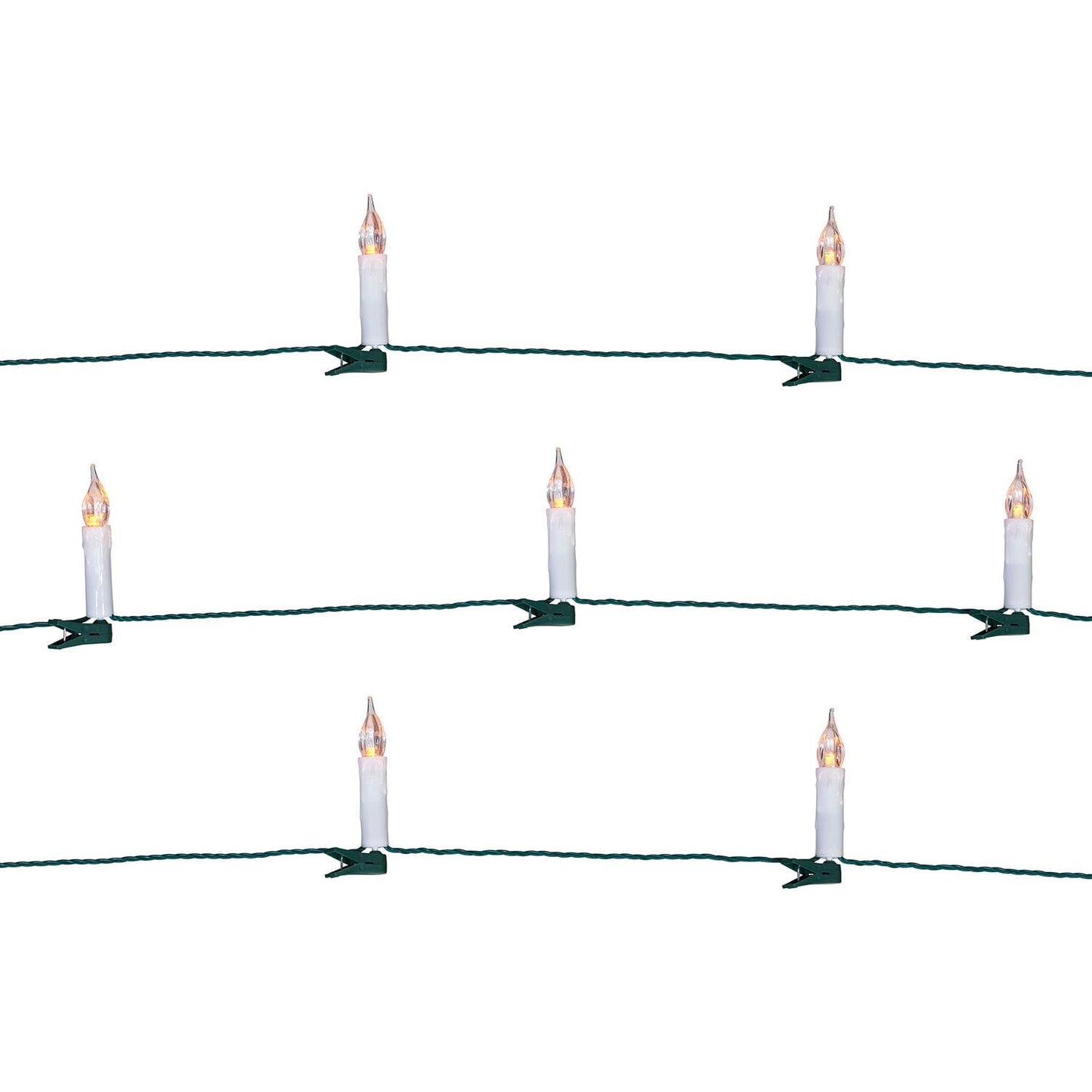 Member's Mark 50ct Flickering LED Candlestick Lights, 40.8' Lighted Length | USA Decoration®