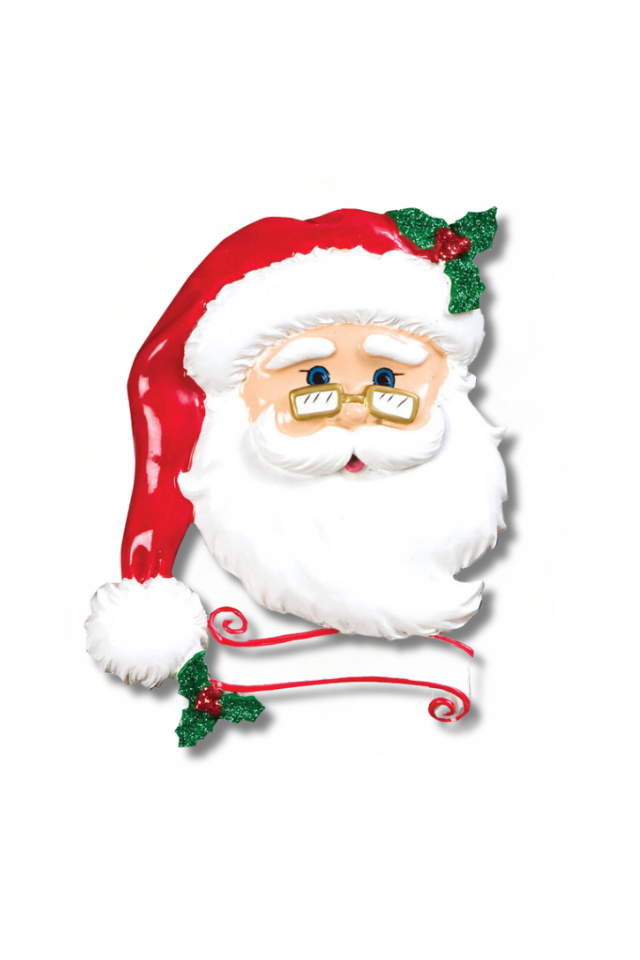4" Jolly Santa Customizable Ornament