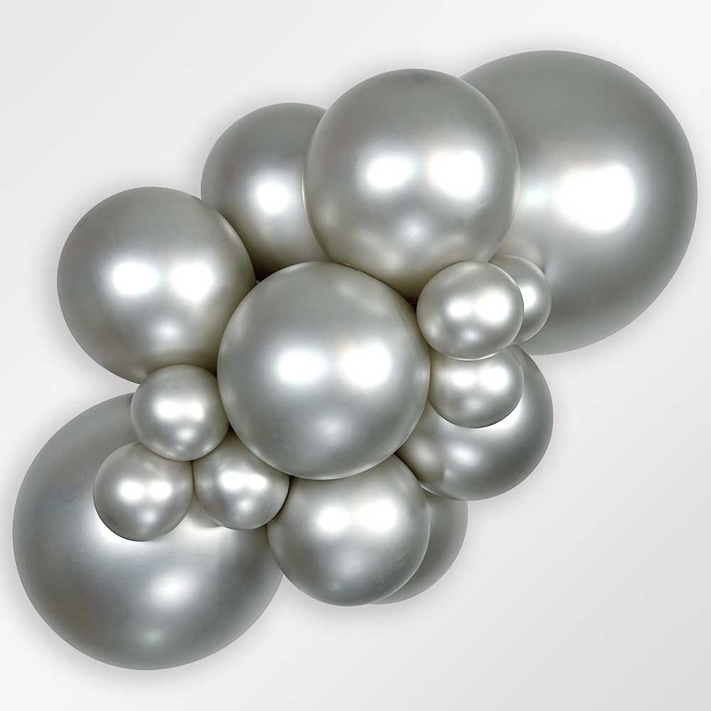 9 Inch Latex Balloons Sempertex Reflex Silver
