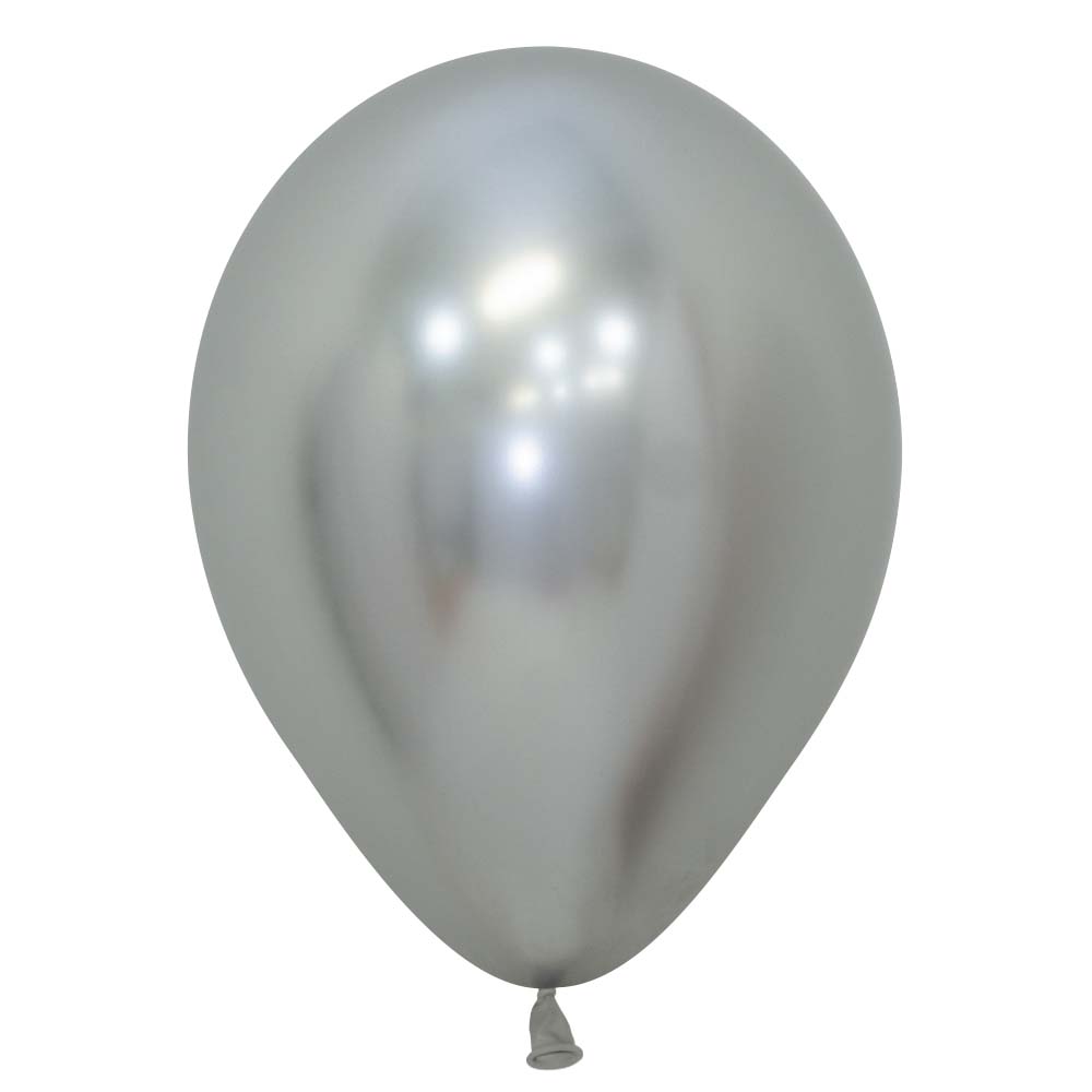 9 Inch Latex Balloons Sempertex Reflex Silver