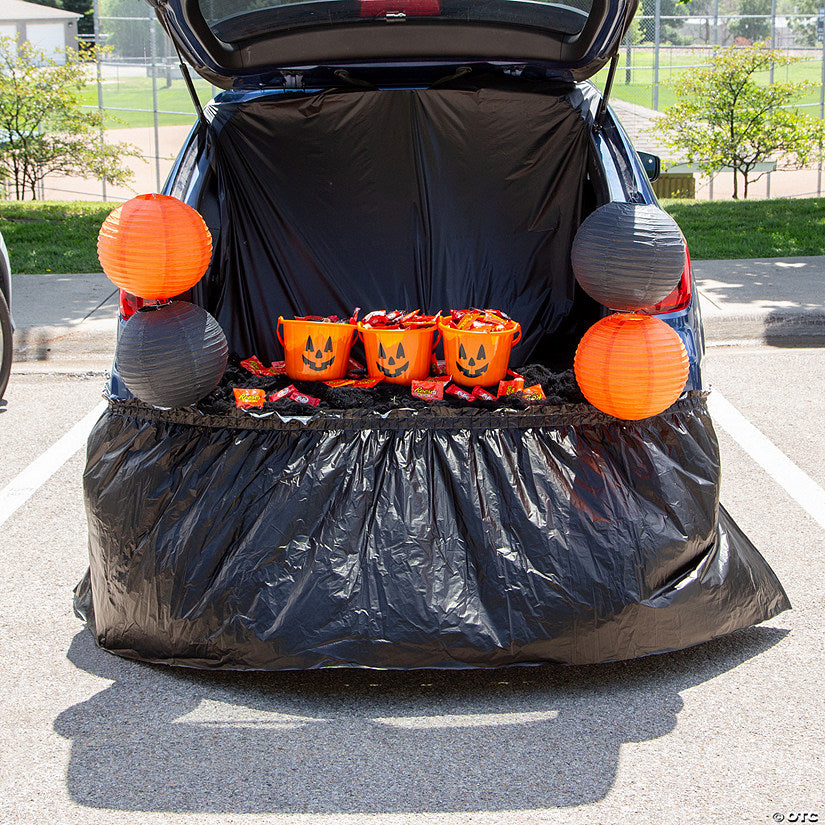 90" x 29" Black Plastic Trunk-or-Treat Vehicle Rear Bumper Cover