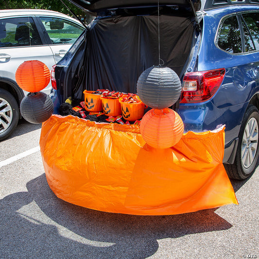 90" x 29" Orange Plastic Trunk-or-Treat Vehicle Rear Bumper Cover