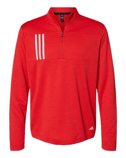 3-Stripes Double Knit Quarter-Zip Pullover | USA Decoration