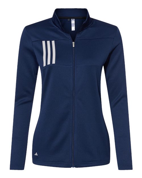 Women's 3-Stripes Double Knit Full-Zip | USA Decoration