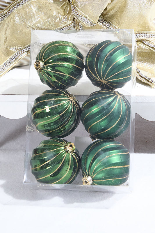 3 Inch Green Shatterproof Boxed Set of 6