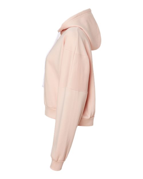 Women's Sueded Fleece Crop Hooded Sweatshirt | USA Decoration