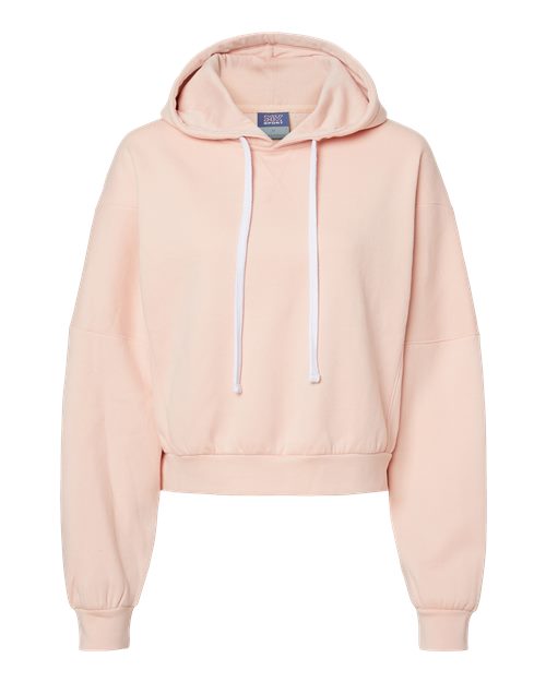 Women's Sueded Fleece Crop Hooded Sweatshirt | USA Decoration