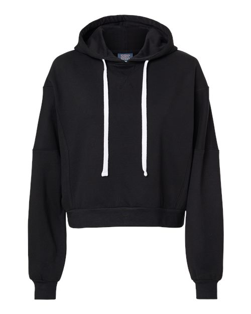 Women's Sueded Fleece Crop Hooded Sweatshirt | USA Decoration