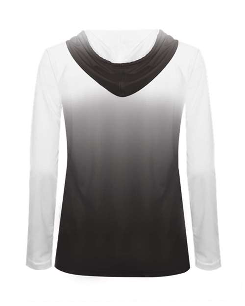 Women's Ombre Long Sleeve Hooded T-Shirt | USA Decoration