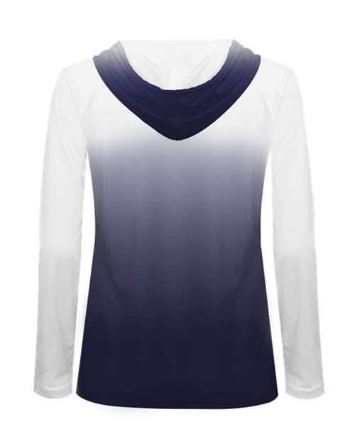 Women's Ombre Long Sleeve Hooded T-Shirt | USA Decoration