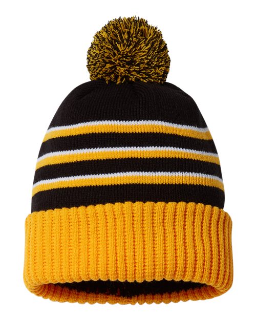 Pom Cuffed Beanie | USA Decoration