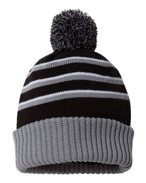 Pom Cuffed Beanie | USA Decoration